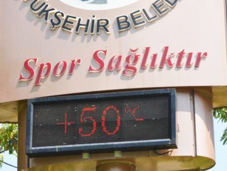 Turkey, record temperature in Adana