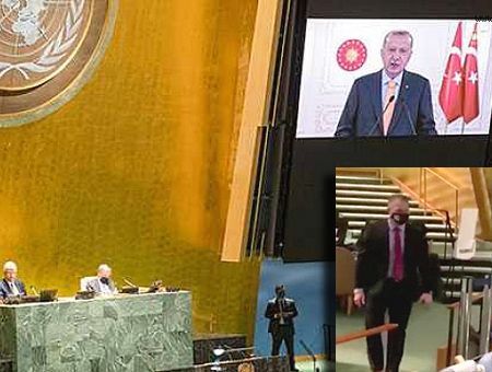 UN, Israel ambassador leaves during Erdoğan's speech