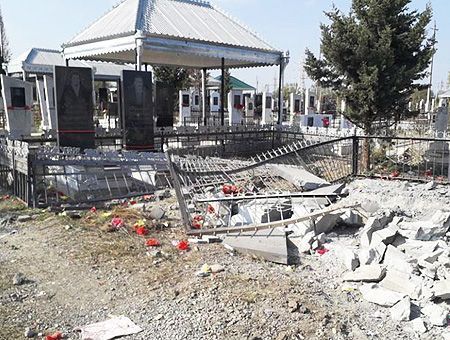 Azerbaijan, Armenian attack on cemetery
