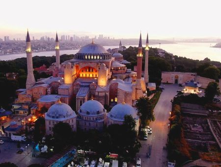 Istanbul, Hagia Sophia at sunset