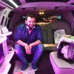Turkey, cat travels in a limo