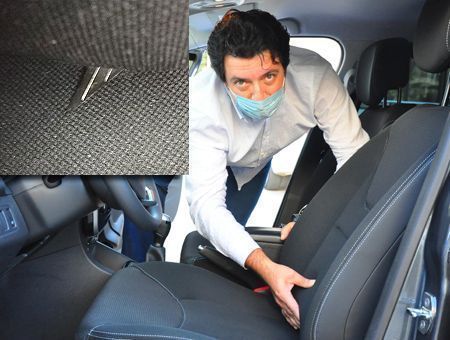 Turkey, finds knife in the seat of his car