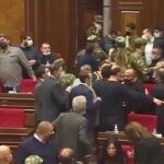 Armenia, fight in the parliament