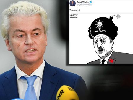Netherlands, Wilders shares caricature on Erdoğan