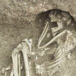 Turkey, skeleton of 1st Neolithic farmer in Anatolia