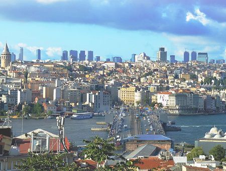 Istanbul, buildings in Galata