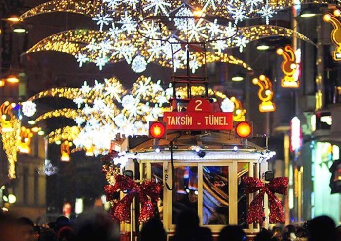 Istanbul, İstiklal Avenue during New Year's Eve