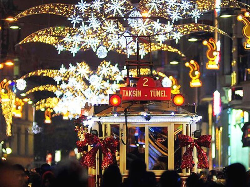 Istanbul, İstiklal Avenue during New Year's Eve