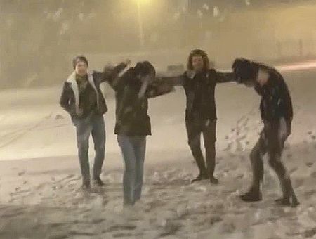 Turkey, dancing in the snow