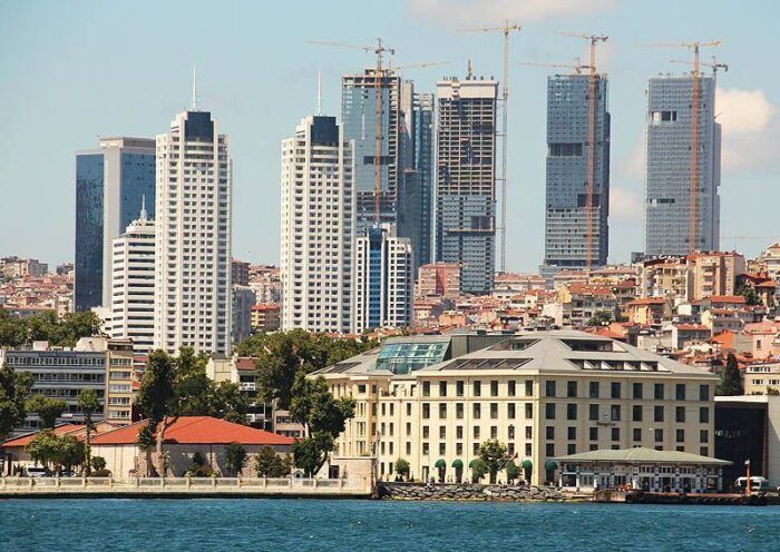 Istanbul, skyscrapers construction