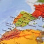 Spain in a Turkish map