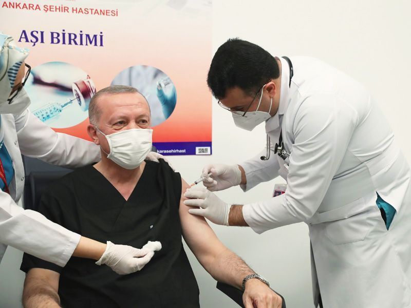 Turkey, Erdoğan receives coronavirus vaccine