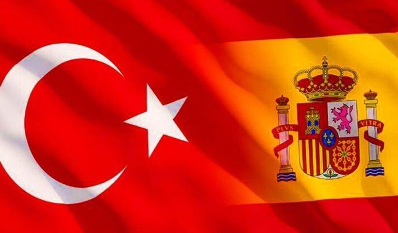 Turkey and Spain, flags