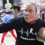 Turkey, woman with Parkinson's disease practises boxing