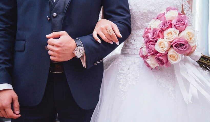 Couple married in a wedding