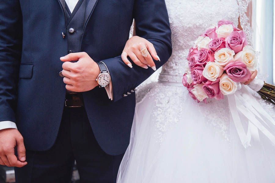 Couple married in a wedding