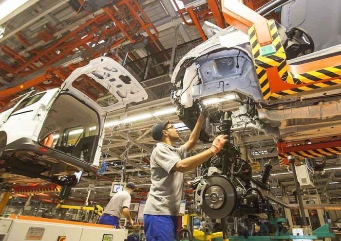 employment, workers at a factory