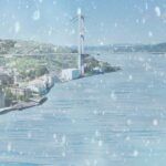 Istanbul, the Bosphorus frozen in a near future