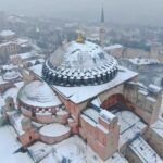 Istanbul, Hagia Sophia covered by snow