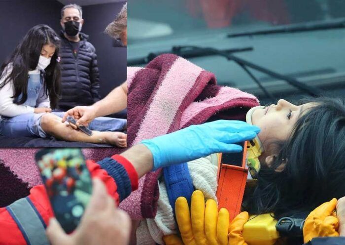 Turkey, little Azra walks again