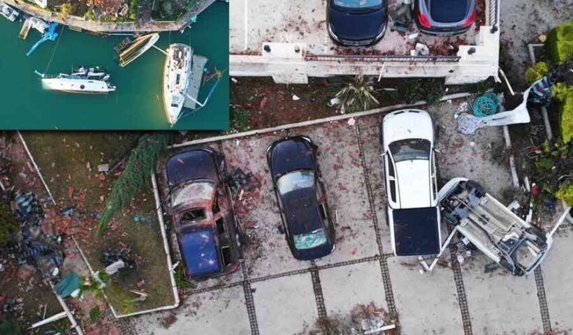 Turkey, storm and tornado in İzmir
