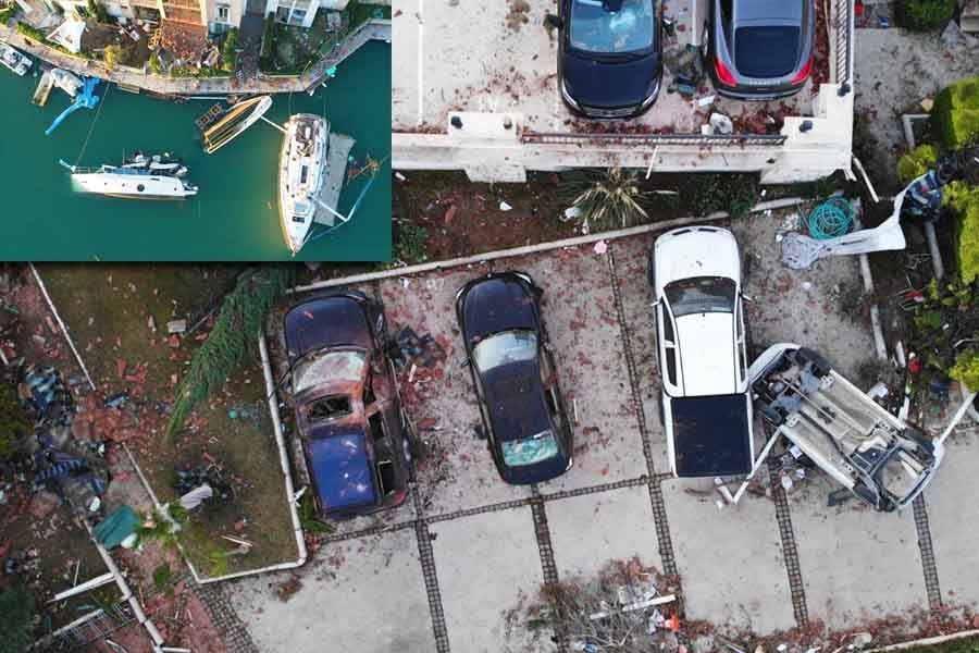 Turkey, storm and tornado in İzmir