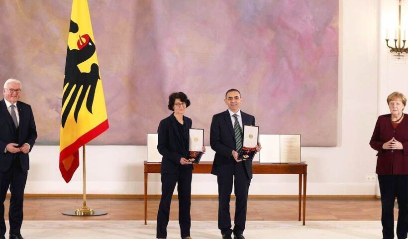 Germany, BioNtech founders awarded