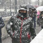 Istanbul, snow during spring