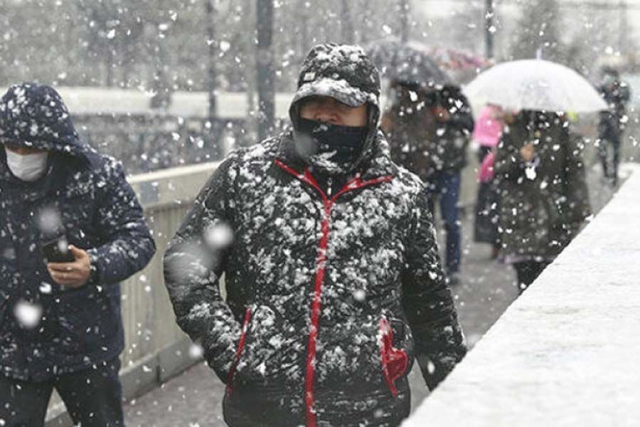 Istanbul, snow during spring