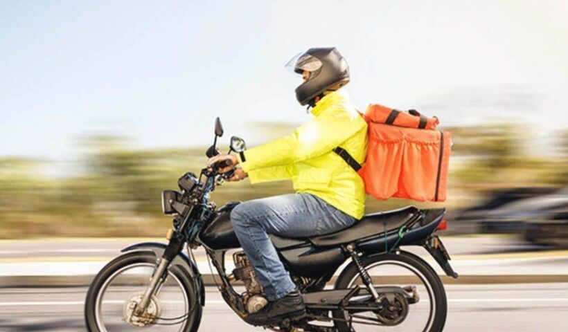motorbike delivery driver