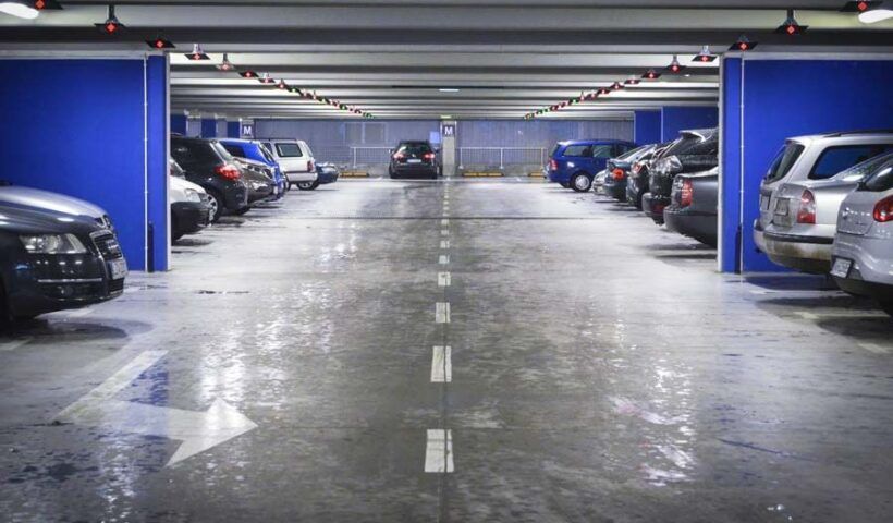 parking lots, vehicles
