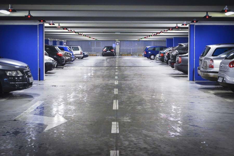 parking lots, vehicles