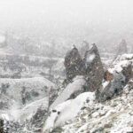 Turkey, snowfall in Cappadocia