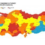 Turkey, coronavirus risk map
