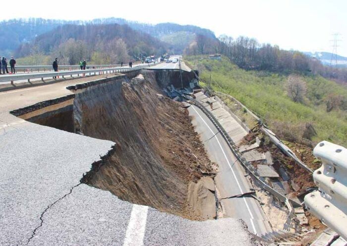 Turkey, highway collapse