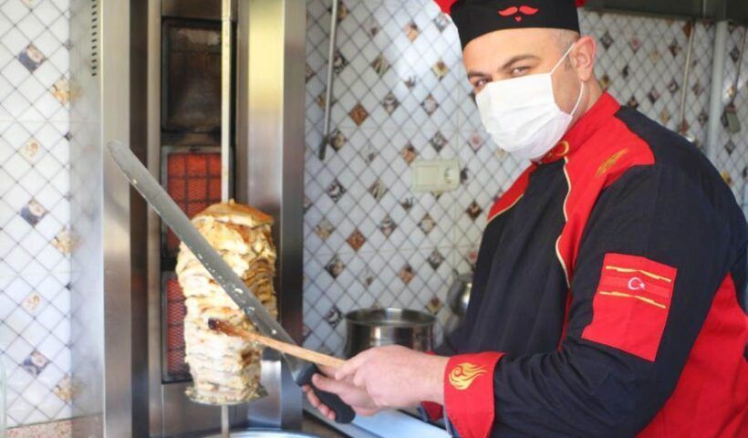 Turkey, restaurant offers salmon kebab