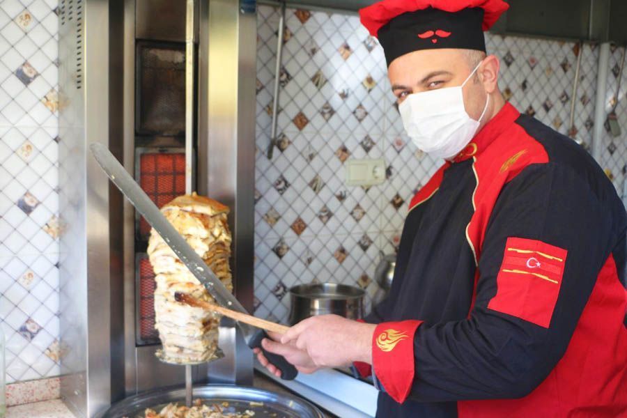 Turkey, restaurant offers salmon kebab