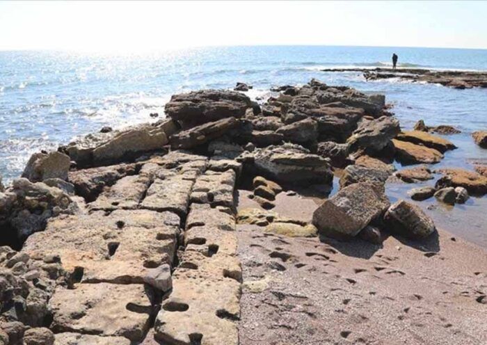 Turkey, ruins of an ancient port in Mersin
