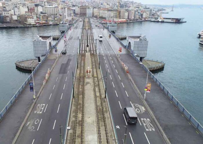 Istanbul, empty streets during curfew due to coronavirus