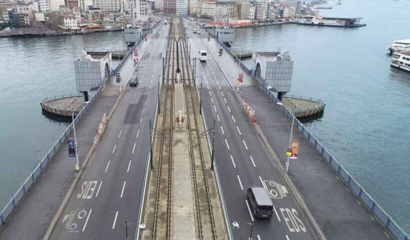 Istanbul, empty streets during curfew due to coronavirus