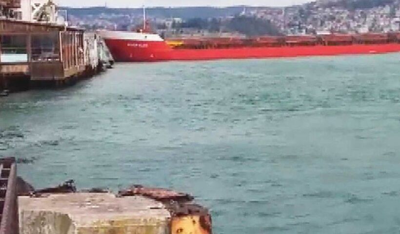 Istanbul, ship almost collided with house in the Bosphorus
