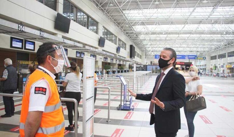 Turkey, Antalya airport during coronavirus pandemic