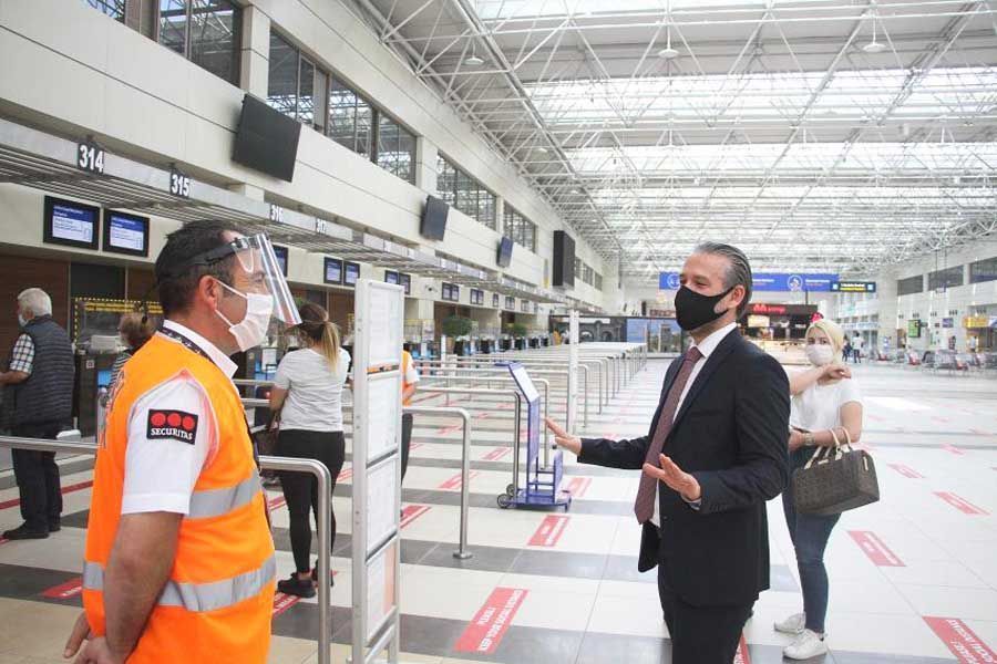 Turkey, Antalya airport during coronavirus pandemic