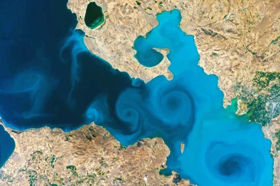 Turkey, Lake Van image taken by a NASA astronaut