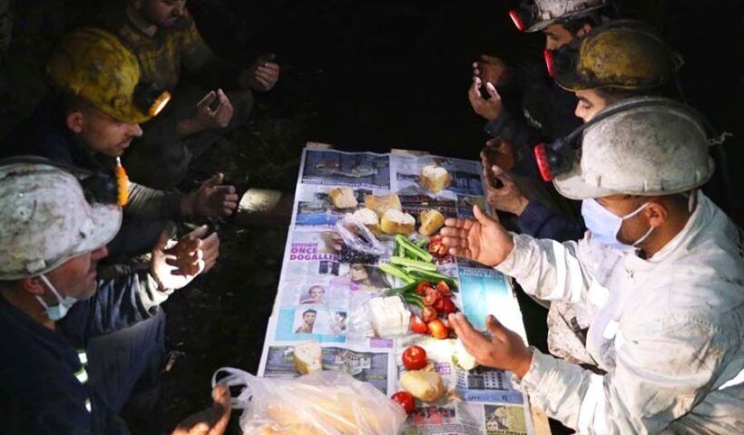Turkey, miners fasting in Ramadan