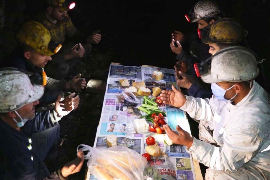 Turkey, miners fasting in Ramadan