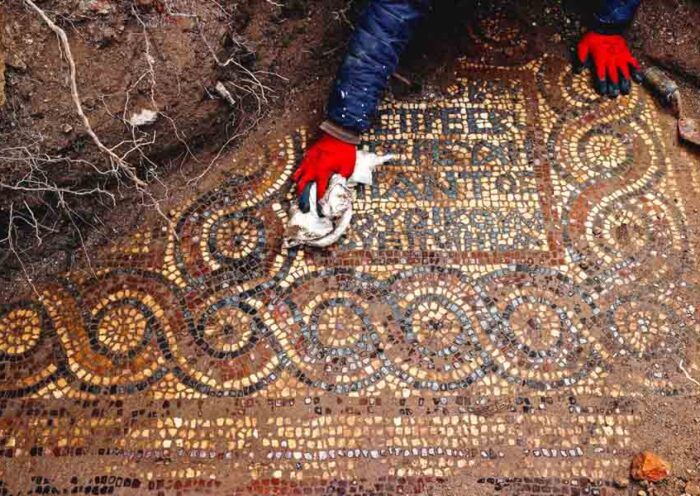 Turkey, Roman mosaics found in ancient monastery