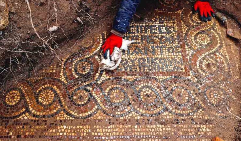 Turkey, Roman mosaics found in ancient monastery