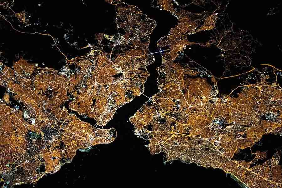 Estambul, foto tomada desde el espacio por la NASA