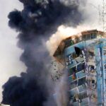Israel, destruction of building of Al Jazeera and Associated Press in Gaza